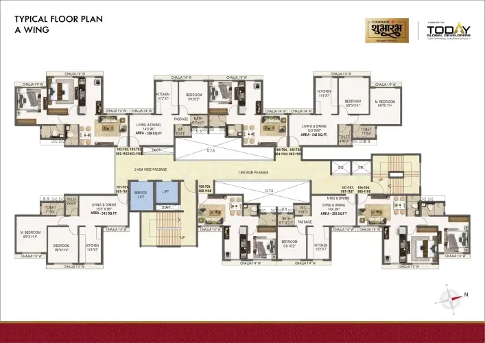 Today Codename Shubharambh Typical Floor Plan A Wing